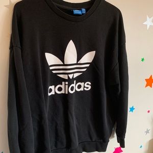 adidas originals black crewneck